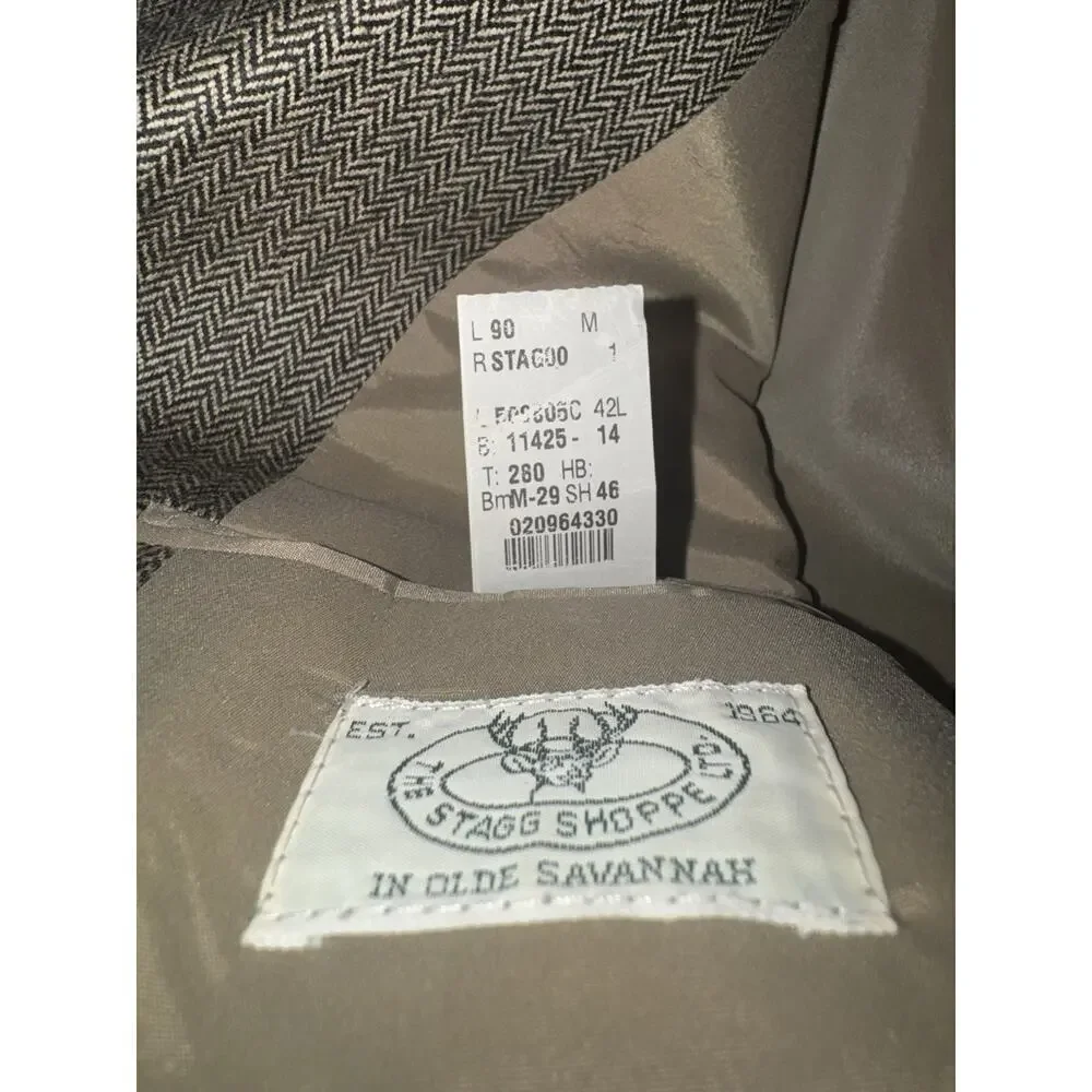 Lauren Ralph Lauren Herringbone Tweed Sport Coat 42L Brown Wool Blazer Canada